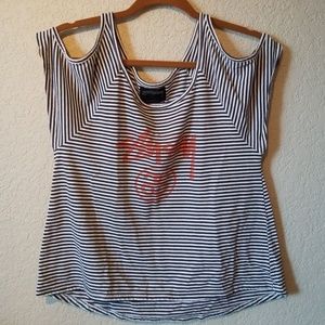 Stussy peak-a-boo shoulder top